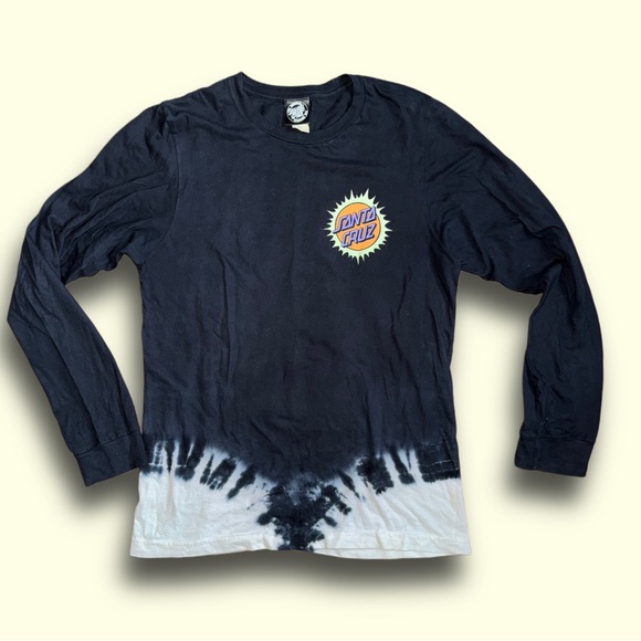 Men’s Santa Cruz L/S shirt Trippy mushrooms tie dye size Small - Picture 2 of 4